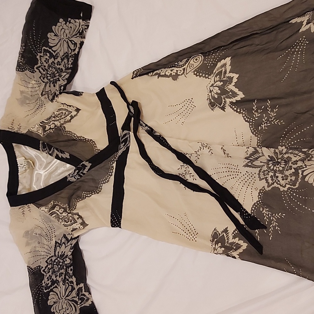 Silk Kimono-style wrap dress